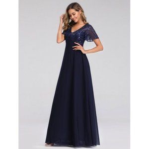 Women Formal dress Navy Blue